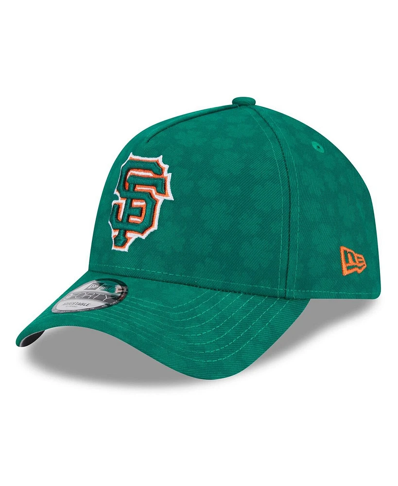 New Era Men's Kelly Green San Francisco Giants St. Patrick's Day A-Frame 9FORTY Adjustable Hat