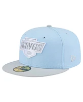 New Era Men's Light Blue/Gray Los Angeles Kings Color Pack Two-Tone 59FIFTY Fitted Hat