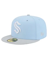 New Era Men's Light Blue/Gray Seattle Kraken Color Pack Two-Tone 59FIFTY Fitted Hat