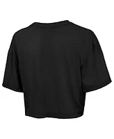 Majestic Women's Black Philadelphia Eagles Super Bowl Lix Champions Extra Point Boxy Crop Top