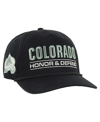 '47 Brand Men's Black Colorado Avalanche Oht Military Appreciation Homeland Honor and Defend Hitch Adjustable Hat