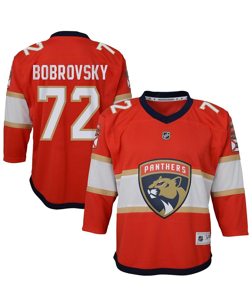 Outerstuff Big Boys and Girls Sergei Bobrovsky Red Florida Panthers Alternate Replica Player Jersey