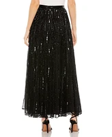 Mac Duggal Women's Long Sequin Embellished Chiffon Evening Skirt