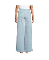 Lands' End Women's Soft Denim High Rise Mariner Panel Extra Wide Leg Pants