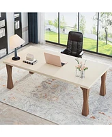 Tribesigns Executive Desk, 71" W x 35" D Large Office Desk, Modern Computer Desk Conference Table Meeting Room Table, Business Furniture for