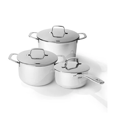 Alva Maestro Stainless Steel Cookware Set, Stock Pot and Sauce Pan Set with Lid, Non Toxic Pfas, Pfoa & Ptfe Free, Compatible with All Stovetops, Oven