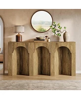 Tribesigns 63-Inch Long Sofa Console Table, Farmhouse Narrow Entryway Table for Hallway, Foyer, Entrance, Living Room