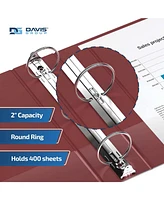 Easyview Premium, Round Ring, Customizable, View Binder, 6 Pack (Burgundy