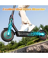 EV10K Pro Portable Electric Scooter with Dual Shock Absorbers | 22 Miles of Range | 19 Mph Top Speed | 500W Motor | 10 Inch Honeycomb Tires | Dual Bra