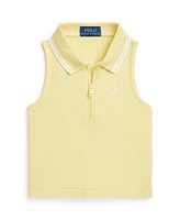 Polo Ralph Lauren Toddler and Little Girls Stretch Mesh Half-Zip Boxy Shirt
