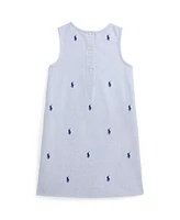 Polo Ralph Lauren Toddler and Little Girls Pony Oxford Dress