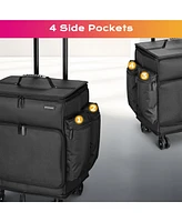 Byootique Rolling Hairdresser Organizer Case w/ Hair Tools Travel Bag Backpack