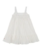 Calvin Klein Toddler and Little Girls Lurex Crochet Stripe Strappy Sundress
