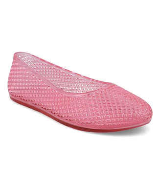 Mia Women's Gelina Jelly Ballet Slip-On Flats