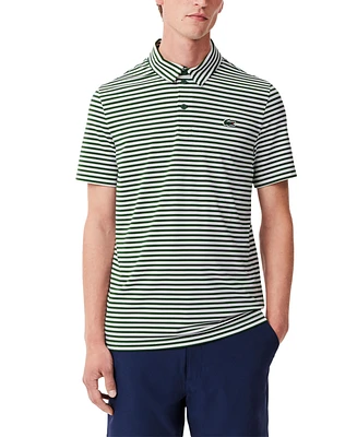 Lacoste Men's Short Sleeve Striped Performance Polo Shirt