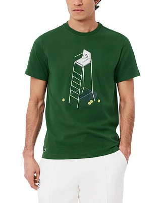 Lacoste Men's Short Sleeve Performance Tennis Graphic T-Shirt - S30