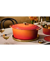 Le Creuset Signature 15.5-Qt. Flamme Doree Oval Oven with Crucible Knob - 100th Anniversary Edition