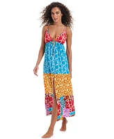 Bar Iii Women's Beachside Boheme Tiered Maxi Dress Swim Cover-Up, Exclusively at Macy's