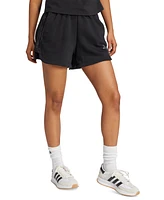 adidas Women's French Terry Printed 3-Stripes Shorts