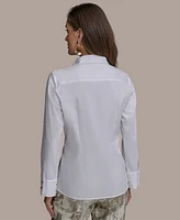 Donna Karan New York Women's Cotton Ruched Blouse