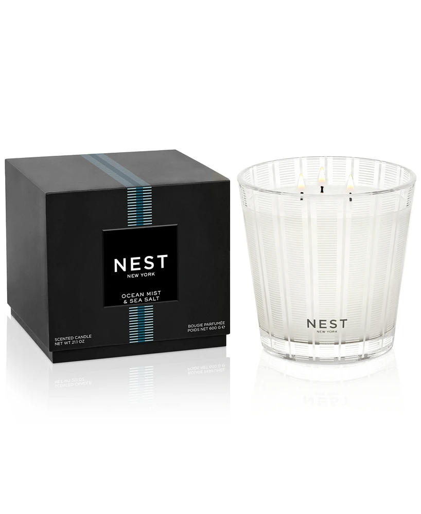 Nest New York Ocean Mist & Sea Salt 3-Wick Candle, 21.1 oz.