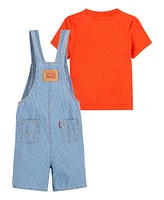 Levi's Toddler Boys 2-Piece Mini Batwing and Shortall Set