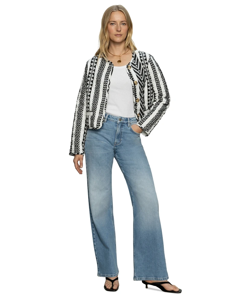 Sanctuary Women's Crafted Coco Quilted Button-Front Jacket