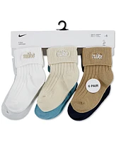 Nike Baby Boys Rib Turn-Cuff Socks, 6 Pack