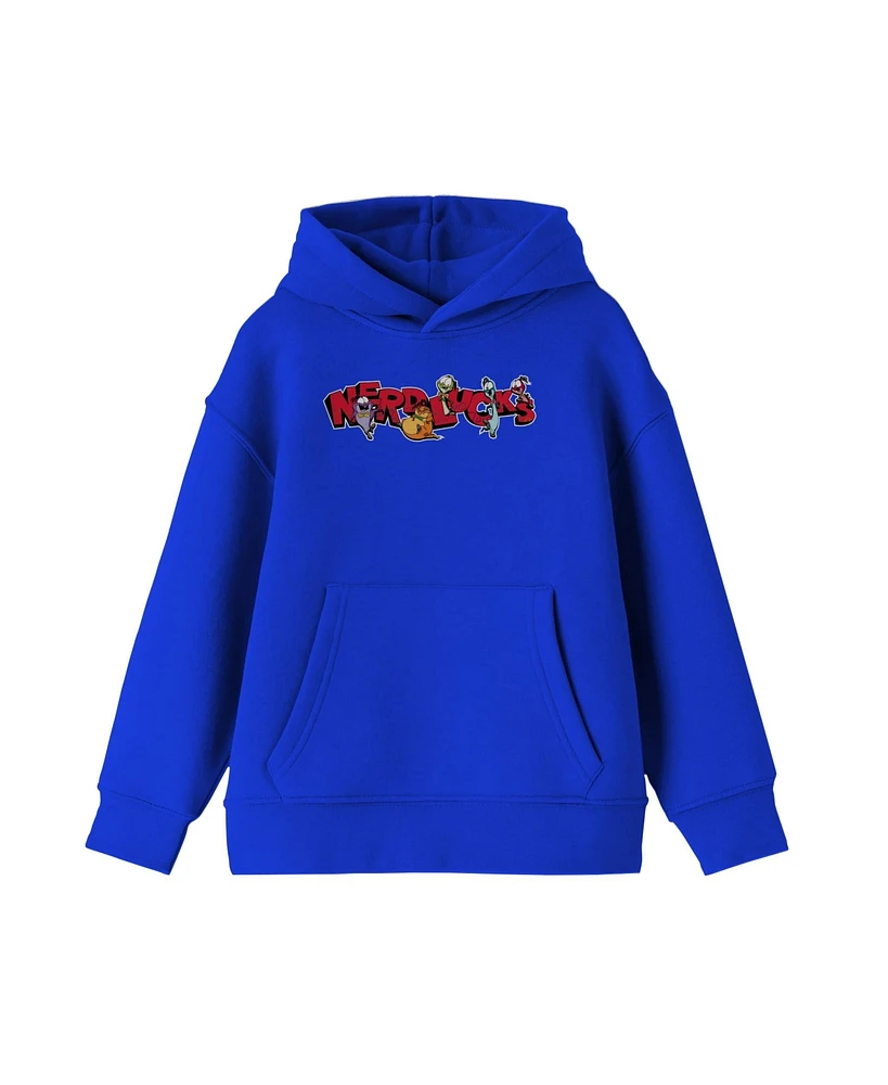 Space Jam Boys Nerdlucks Youth Royal Blue Hoodie