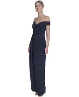 Eliza J Women's Off-The-Shoulder Crepe Gown
