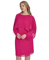 Jessica Howard Plus Embellished Capelet Dress