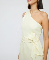 French Connection Women's Birdie Butter Yellow One-Shoulder Mini Dress