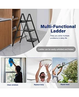 Folding Step Stool Folding Ladder Telescoping Ladders Family Ladder with Wide Pedals Home Multifunction Step Ladders Portable Folding Step Ladder