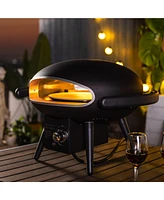 Gas Pizza Oven, Propane Outdoor Pizza Oven, Portable Pizza Oven For 12 Inch Pizzas, With Gas Hose & Regulator