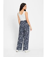 Olsen Women's Anna Fit Wide Leg Floral Trouser
