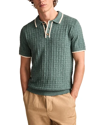 Lucky Brand Men's Short Sleeve Tipped Polo Sweater