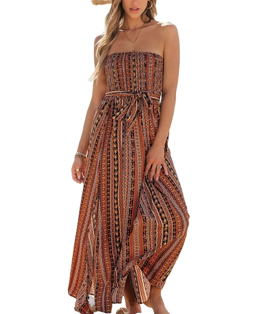 Cupshe Women's Lava Glow Boho Maxi Beach Dress