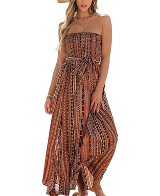 Cupshe Women's Lava Glow Boho Maxi Beach Dress