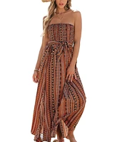 Cupshe Women's Lava Glow Boho Maxi Beach Dress
