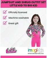 L.o.l. Surprise! Little Girls Queen Bee Jumpsuit and Fleece Shrug Outfit Set