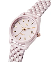 Mvmt Women's Rise Boyfriend Blush Ceramic Bracelet Watch, 36mm