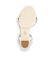 Bernardo Ieda Floral Ankle Tie Heeled Sandal