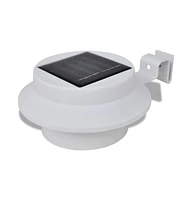 Outdoor Solar Lamp Set 6 pcs Fence Light Gutter Light White