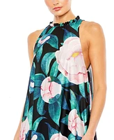 Mac Duggal Women's High Neck Babydoll Dress