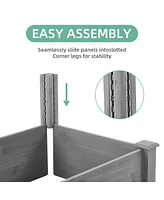 Over Ground Raised Garden Bed 96x28x10'', Large Long Planter Box for Outdoor, Tool-Free Assembly