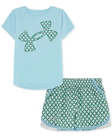 Under Armour Toddler & Little Girls T-Shirt Printed Woven Shorts, 2 Piece Set