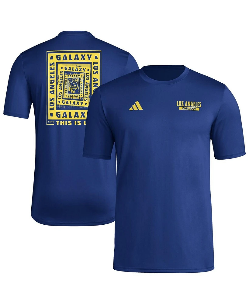 Adidas Men's Navy La Galaxy Local Wrap T-Shirt