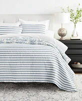 ienjoy Home Jacobean and Stripe Reversible 2-Pc. Quilt Set, Twin/Twin Xl