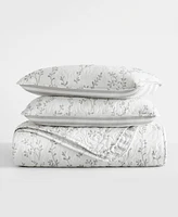 ienjoy Home Sprouting Vines Stripe Reversible -Pc. Quilt Set