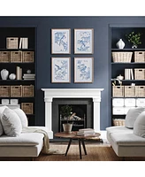 17.75"W x 1"D x 23.5"H Monochromatic Bird Study Framed Wall Art Set of 4